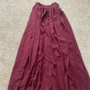Burgundy Long skirt